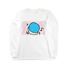 ダイナマイト87ねこ大商会のボールを顔面に乗せて遊ぶねこです Long Sleeve T-Shirt