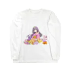 オリジナル雑貨店『ホットドッグ』の着物美人　『春』 Long Sleeve T-Shirt