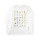 IKASUMIgoodsのヨガをするウサ（黄色/黄緑） Long Sleeve T-Shirt