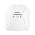 frankc8のSocial Distancing 6 Feet ロングスリーブTシャツ