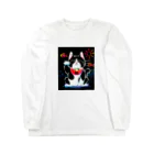 Kitsune honpoの招き猫 ロングスリーブTシャツ