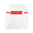 Hirahiraの  Social distance ロングスリーブTシャツ