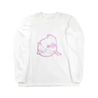 かわいいもののおみせ　いそぎんちゃくの猫マカロン ロングスリーブTシャツ