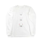 しろねこまんじゅうshopの3匹のすぴっつ Long Sleeve T-Shirt