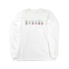 ぶきっちょキツネのぶきっちょキツネ･カラフル Long Sleeve T-Shirt