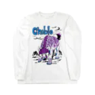 CHEBLOの紫の犬みたいなやつ ロングスリーブTシャツ