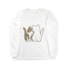 かわいいもののおみせ　いそぎんちゃくの仲良し猫　白黒ハチワレ&白 Long Sleeve T-Shirt