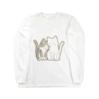 かわいいもののおみせ　いそぎんちゃくの仲良し猫　サバ白&白 Long Sleeve T-Shirt