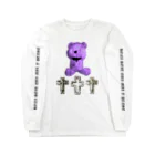 💜Salon de Lucia💜のPeek-a-boo CROSS Teddy BLUEBERRY ロングスリーブTシャツ