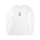 まめるりはことりのブルーマメルリハ【まめるりはことり】 Long Sleeve T-Shirt