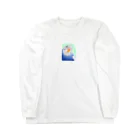 まめるりはことりのセキセイインコ　オパーリン大【まめるりはことり】 Long Sleeve T-Shirt