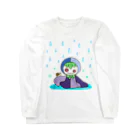 あおつるSUZURIショップの雨の日の小さな友達 Long Sleeve T-Shirt