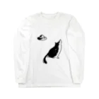 Karinsyrupの猫と帽子(黒) Long Sleeve T-Shirt