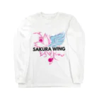 SAKURA WING LLC.のSAKURA WINGnewロゴ ロングスリーブTシャツ