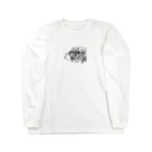 さっちゃんのショップのはりねずみ 線画 Long Sleeve T-Shirt