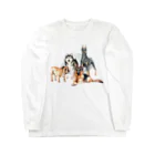 SANKAKU DESIGN STOREのちょっぴり強面の大きい犬たち。 Long Sleeve T-Shirt