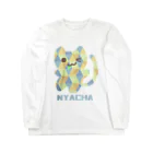 NYACHA&BOOCHAのさんかくガラガラにゃーちゃ、 Long Sleeve T-Shirt