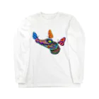 くろいもり3のからふるあにまる『ワニ』 Long Sleeve T-Shirt