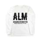 SANKAKU DESIGN STOREのAsian Lives Matter。 黒 ロングスリーブTシャツ