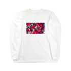 兎派のpaint_01_landscape(red) ロングスリーブTシャツ