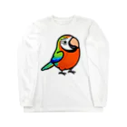 Cody the LovebirdのChubby Bird ハルクインコンゴウインコ ロングスリーブTシャツ