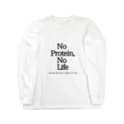 日本プロテイン協会〜プロテインマイスター〜のNo Proiten,No Life ロングスリーブTシャツ