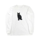 AKのくろ　ねこ ロングスリーブTシャツ