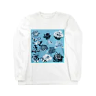 KAERUCAFE SHOPの青いバラ Long Sleeve T-Shirt