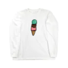 bigtreeaya's shopのアイスクリーム3兄弟（チョコミント、チョコ、ストロベリー） Long Sleeve T-Shirt