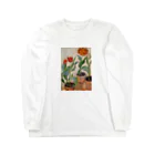 Art Baseのクロード・モネ / 1883 / Three Pots of Tulips / Claude Monet ロングスリーブTシャツ