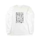 花と女性のイラストレーションのCircular Design Long Sleeve T-Shirt