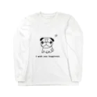 ニーニSHOPのちょうちょとパグさん Long Sleeve T-Shirt