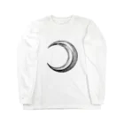 maison APHRODITEの月（Moon）_BlackPrint Long Sleeve T-Shirt