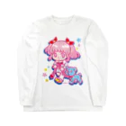 CHEBLOのONNANOKO【Pink】 ロングスリーブTシャツ