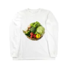 simoneの野菜やさいヤサイの集合 Long Sleeve T-Shirt