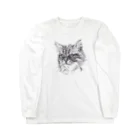 ねこがおこるひの猫 ロングスリーブTシャツ