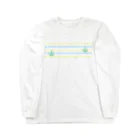 Prism coffee beanのジェラートラテアート～Landscape～ /パイナップル×ブルーハワイ Long Sleeve T-Shirt