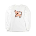 akane_art（茜音工房）のゆるチワワ（オレンジ） Long Sleeve T-Shirt