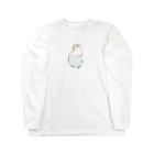 まめるりはことりのおすましコザクラインコ　らむねちゃん【まめるりはことり】 ロングスリーブTシャツ