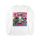 YUMIKITAGISHIのねこと足湯とアイスコーヒー Long Sleeve T-Shirt