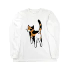 Riotoのねこけつ（三毛猫） ロングスリーブTシャツ