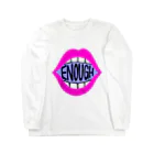 Mieko_KawasakiのENOUGH IS ENOUGH! MOUTH PINK Long Sleeve T-Shirt