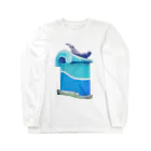 つろおがNOWの湯野浜「波乗り発祥の浜」像 Long Sleeve T-Shirt