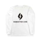 Manhattan Code inc.のMHT_LOGO - Black Long Sleeve T-Shirt