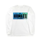 8bit_player65のナンバープレート【HAWAII  black】 Long Sleeve T-Shirt