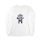 KEIHAMMのPopo Gami River Grafic white ロングスリーブTシャツ