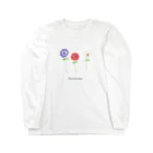 どうぶつの水彩画店のアネモネ(濃ロゴ) Long Sleeve T-Shirt