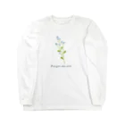 どうぶつの水彩画店のワスレナグサ(濃ロゴ) Long Sleeve T-Shirt