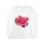 でおきしりぼ子の実験室のThe Rose (Half-blooming) ロングスリーブTシャツ