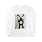 パンダちゃんマーケットのうふふなパンダ ロングスリーブTシャツ